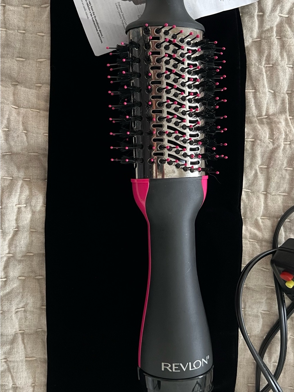 Revlon Black and Pink Hot Air Round Brush Styler
